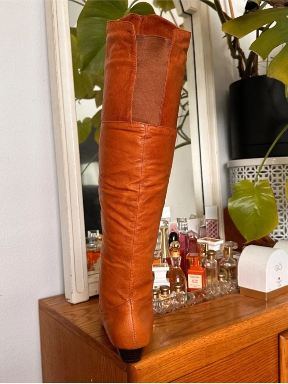 Baker Leather Tall Boots in Burnt Orange size 7.5